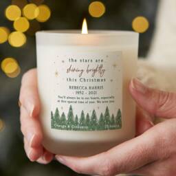 Personalised Christmas Memorial Candle Scented Soy Wax Remembrance Gift - thumbnail 1