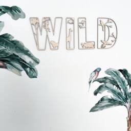 Wild Sign - Nursery Decor Name Safari Wall Art Personalised Jungle Themed - thumbnail 2