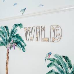 Wild Sign - Nursery Decor Name Safari Wall Art Personalised Jungle Themed - thumbnail 3