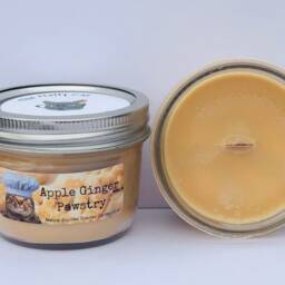 Apple Ginger Pawstry Natural Soy Wax Scented Cat Candle With Wood Wick - thumbnail 2