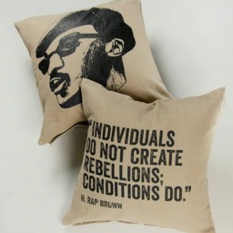 H. Rap Brown Rebel Double-Sided Pillow, Black History, Activist, Writer, Black-Owned, Civil Rights Activist - thumbnail 3