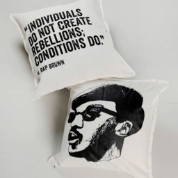 H. Rap Brown Rebel Double-Sided Pillow, Black History, Activist, Writer, Black-Owned, Civil Rights Activist - thumbnail 2