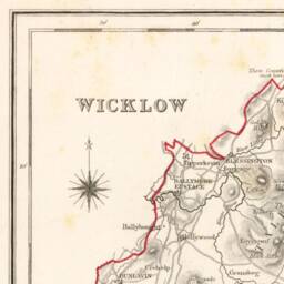 Wicklow Map - Old Antique Reproduction Print Of County Wiklow in Ireland 1846 - thumbnail 3