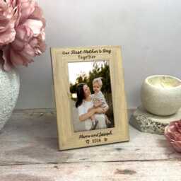 Baby First Mothers Day Keepsake Our Mother's Together Frame Personalised Mum Gift 4x6 Wooden Photo New Mummy - thumbnail 4