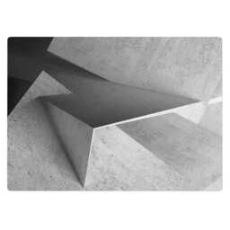 Geometric Structures Computer Chair Mat, Grayscale Office Texture Vinyl Floor Protector, Protector - thumbnail 2