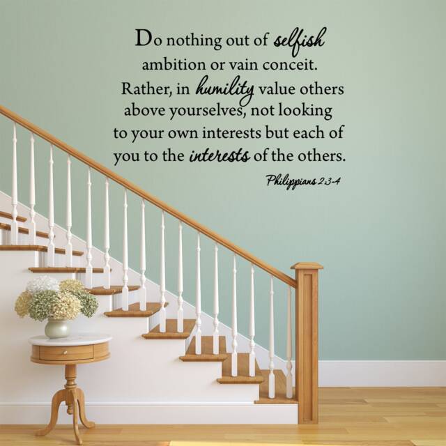 Vwaq Do Nothing Out Of Selfish Ambition Quote Wall Decal Philippians 23-4 Vwaq-1592 - image 1