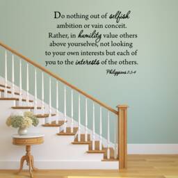 Vwaq Do Nothing Out Of Selfish Ambition Quote Wall Decal Philippians 23-4 Vwaq-1592 - thumbnail 1