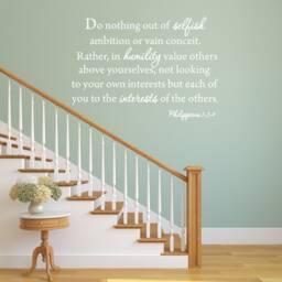 Vwaq Do Nothing Out Of Selfish Ambition Quote Wall Decal Philippians 23-4 Vwaq-1592 - thumbnail 2