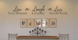 Live Laugh Love Wall Decal Home Decor Vinyl Lettering Bc842 - thumbnail 1