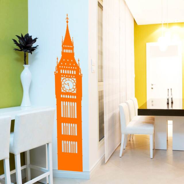 Big Ben London Wall Window Stickers Decals Vinyl Home Decor Colourful A144 - image 1
