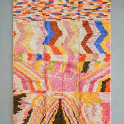Authentic Pink Moroccan Rug, Berber Shag Custom Made Beniouarain Carpet, Large Area Rugs - thumbnail 4