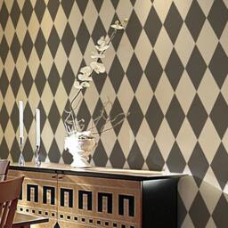 Harlequin Allover Stencil - Small Reusable Stencils For Diy Wall Decor Better Than Wallpaper - thumbnail 2
