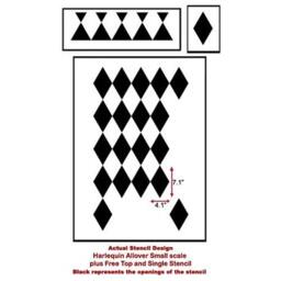 Harlequin Allover Stencil - Small Reusable Stencils For Diy Wall Decor Better Than Wallpaper - thumbnail 4