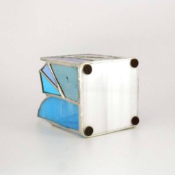 Blue Stained Glass Candle Holder - thumbnail 4