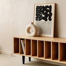"Vinyl Record Cabinet, Stand, Oak, ""Silene" - thumbnail 2