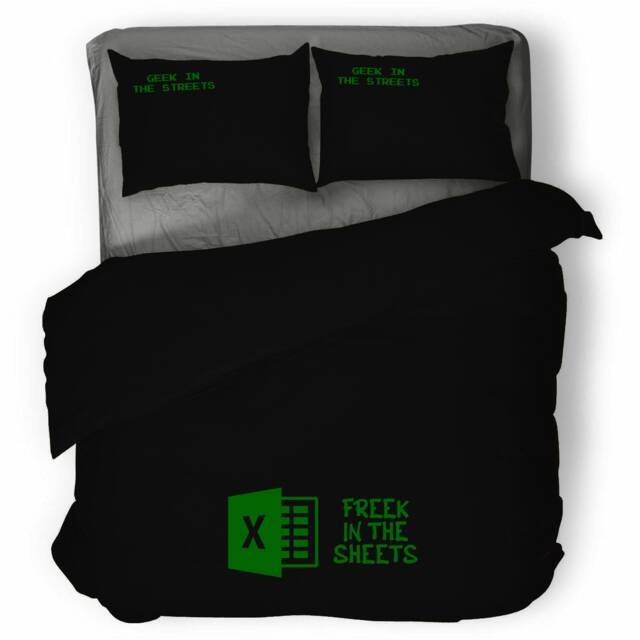 Black Geek in The Streets Freak Sheets Bedding Duvet Set Double King - image 1