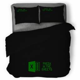 Black Geek in The Streets Freak Sheets Bedding Duvet Set Double King