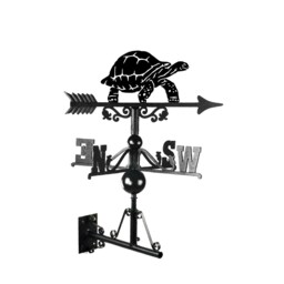 Black Steel Tortoise Weathervane, Garden Sculpture - thumbnail 2