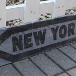 Rustic New York City Arrow Wood Sign - thumbnail 2