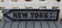 Rustic New York City Arrow Wood Sign - thumbnail 1