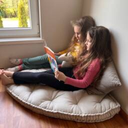 Hemp Reading Nook Cushion Fiber in Non-Dyed Linen Fabric/Floor Window Custom Made Size - thumbnail 3