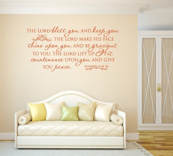 The Lord Bless You, Code 170, Religious Wall Decal - image 1