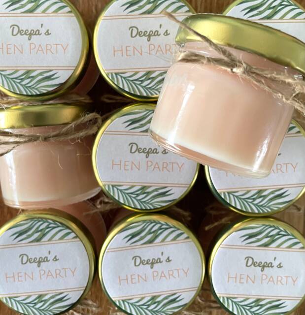 Custom Hen Do Candles - Bride Tribe Personalised Party Favours - image 1