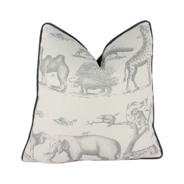Andrew Martin - Jungle Grey- Piped Stunning Cushion Cover Pillow Throw Designer Home Decor - image 1