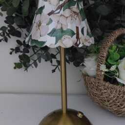 Cordless Touch Lamp. Beautiful White Blossom Usb Rechargeable Table Lamp.hand Decorated - thumbnail 2