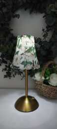 Cordless Touch Lamp. Beautiful White Blossom Usb Rechargeable Table Lamp.hand Decorated - thumbnail 1