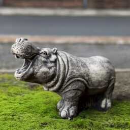Unique Hippopotamus Statue Realistic Wildlife Sculpture Outdoor Hippo Figurine Garden Animal Ornament Handmade Decoration Lover Gift - thumbnail 3