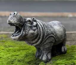 Unique Hippopotamus Statue Realistic Wildlife Sculpture Outdoor Hippo Figurine Garden Animal Ornament Handmade Decoration Lover Gift - thumbnail 1