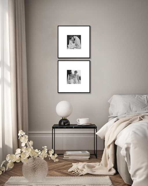 "Black Wooden Photo Frame 20x20"" For 8x8" - image 1