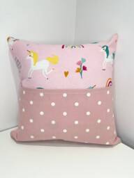 Reading Pillow/Cushion Pink Unicorns /Gifts Nursery Book Unicorn - thumbnail 1