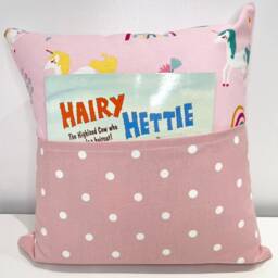 Reading Pillow/Cushion Pink Unicorns /Gifts Nursery Book Unicorn - thumbnail 2