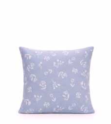 Lavender Floral Jacquard Linen Pillow Cover Elegant Rustic Home Decor - thumbnail 1