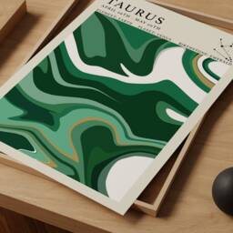 Astrology Print - Taurus Poster Gifts Zodiac Wall Art A4 - thumbnail 3