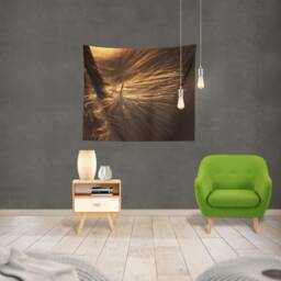 Wispy Milkweed Sunset Wall Tapestry, Bohemian Decor - thumbnail 3