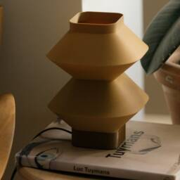 Handmade Table Lamp, Eco Biopolymer, Japandi Design, Warm Light, Sustainable, Made To Order, Bedside Minimalist, Studio Rrrub - thumbnail 3