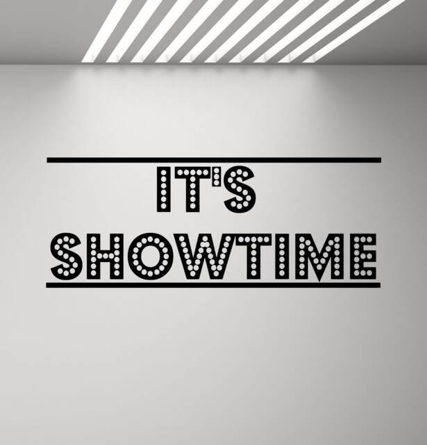 It's Showtime Poster Movie Wall Decal Cinema Mural Film Strip Tape Gift Vinyl Sticker Play Game Room Home Theater Decor Art Print D48 - image 1