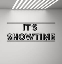 It's Showtime Poster Movie Wall Decal Cinema Mural Film Strip Tape Gift Vinyl Sticker Play Game Room Home Theater Decor Art Print D48 - thumbnail 1