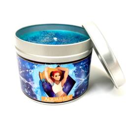 Aquarius Zodiac Candle - Star Sign Constellation Gift Gifts -Aquarian Horoscope Aquarius Birthday - thumbnail 2