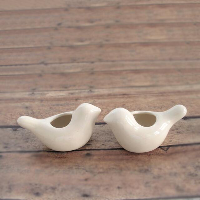 White Love Birds, Candle Holder, Tiny Vase, New Home Gift Ideas, Mantel & Table Decorations, Cozy Decor, For Her - image 1