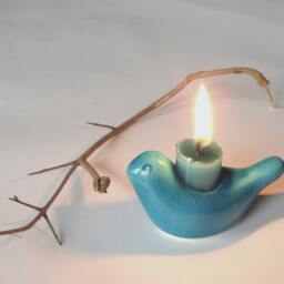 White Love Birds, Candle Holder, Tiny Vase, New Home Gift Ideas, Mantel & Table Decorations, Cozy Decor, For Her - thumbnail 3