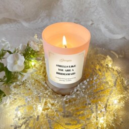 Personalised Bridesmaid Proposal Candle Gift With Matches - Wedding Keepsake, Gift, Hen Party Favour, Custom Message - thumbnail 3
