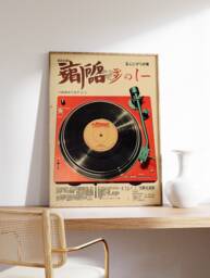 Japanese Retro Music Poster, Vintage Vinyl Wall Art, Print, Asian Gift - thumbnail 1