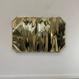 Handmade Brass Wall Sculpture Mid-Century Modern Abstract Art - thumbnail 4