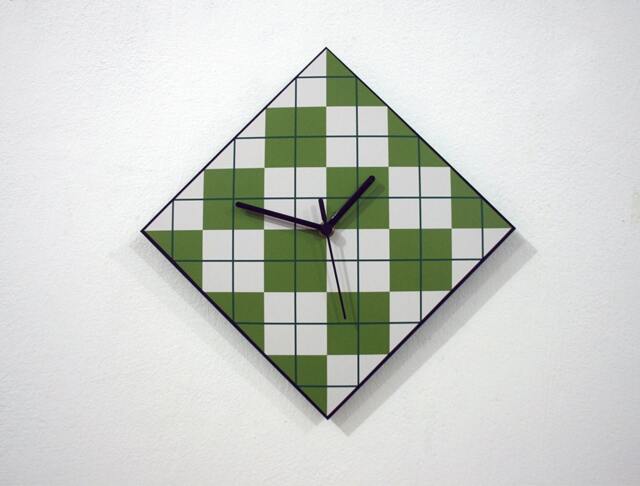 Hipster Triangle Pattern Ligh Green - Wall Clock - image 1