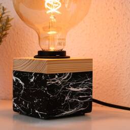 Scandinavian Decor Modern Table Lamp, Rustic Bedside Modern Farmhouse Small Lamp - thumbnail 4