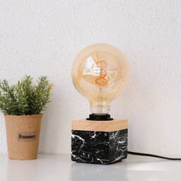 Scandinavian Decor Modern Table Lamp, Rustic Bedside Modern Farmhouse Small Lamp - thumbnail 3